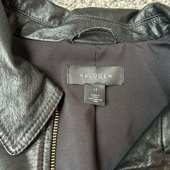 Halogen faux leather bomber jacket size XL - Picture 3 of 8
